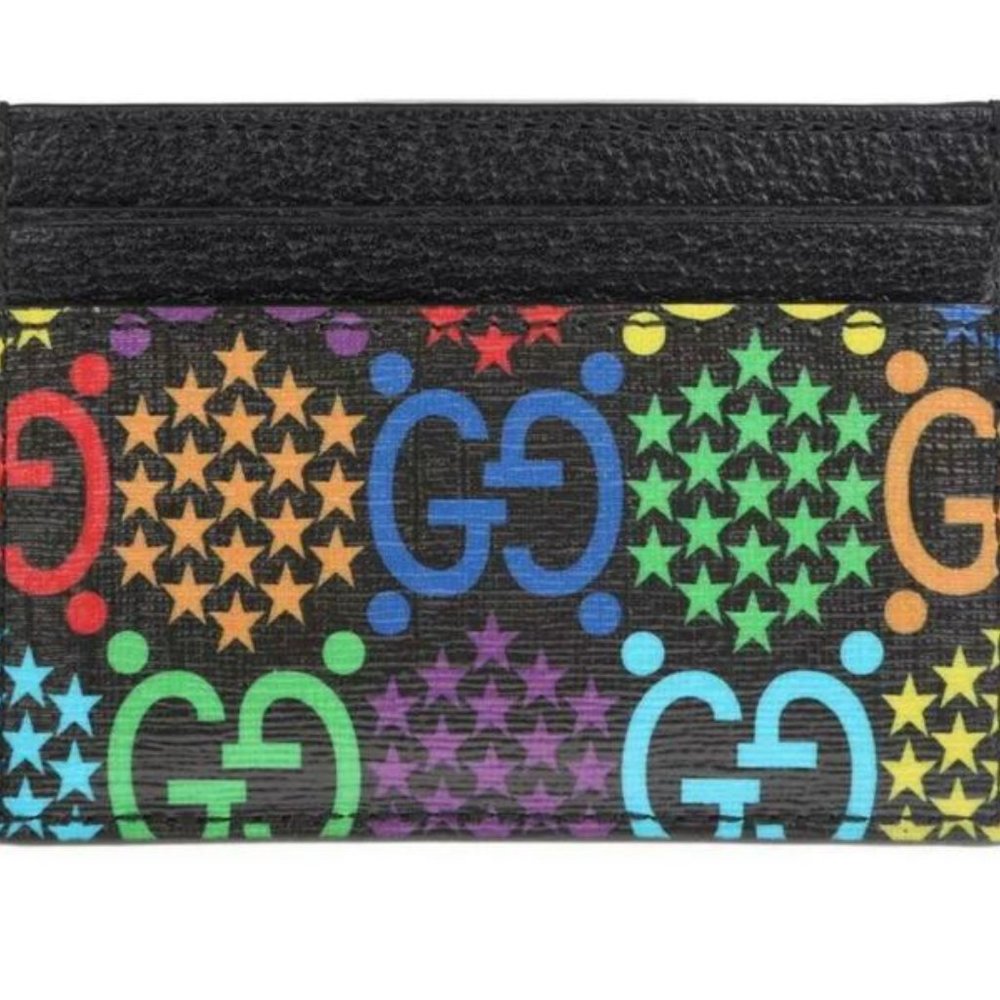 Gucci GG Psychedelic Leather Card Case NEW IN CASE - Picture 2 of 6